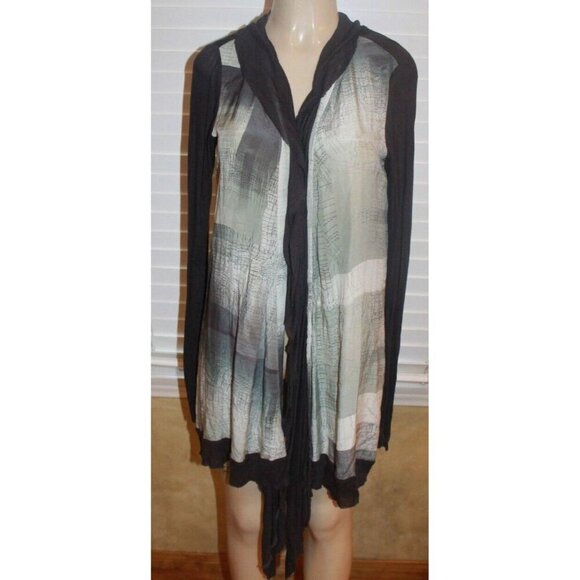 Pete&Greta Johnny Was gray draped open front cardigan size s - Picture 1 of 6